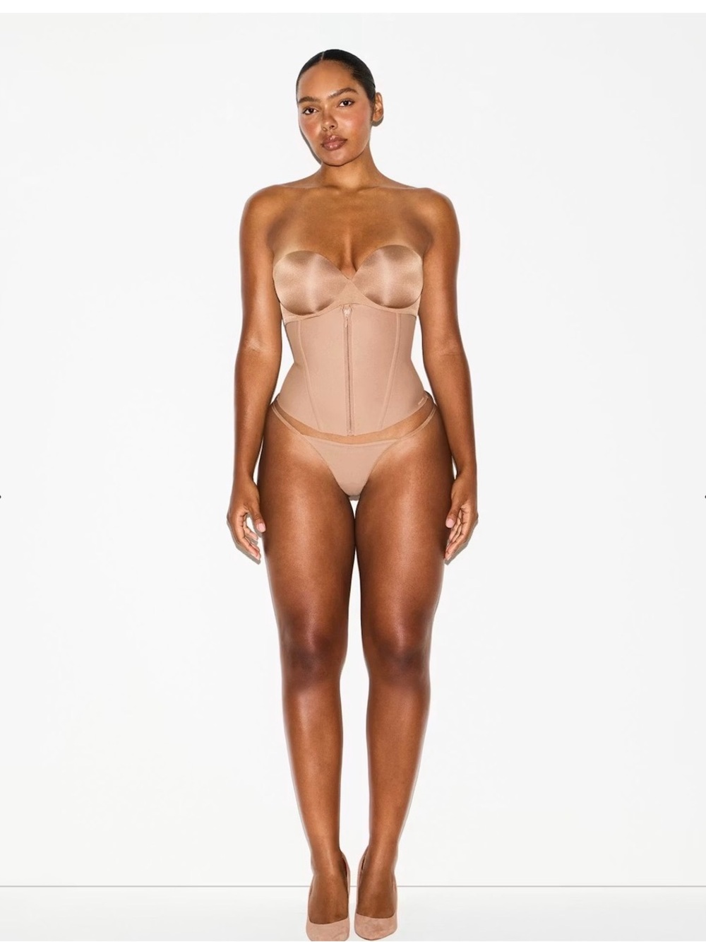 NWT SKIMS Core Control Waist Cincher Sienna Brown Small Sculpting Shapewear - Picture 9 of 9
